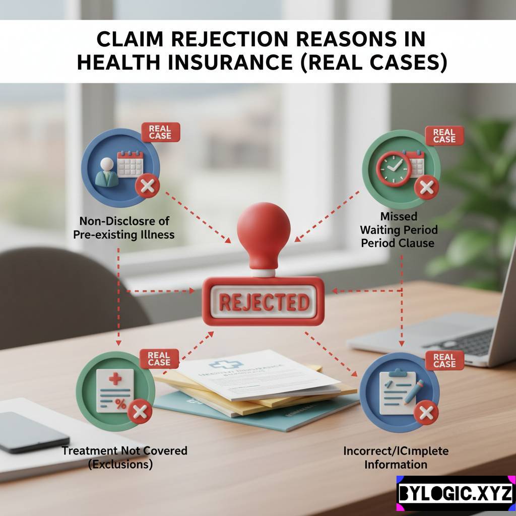 Claim rejection reasons in health insurance (real cases)