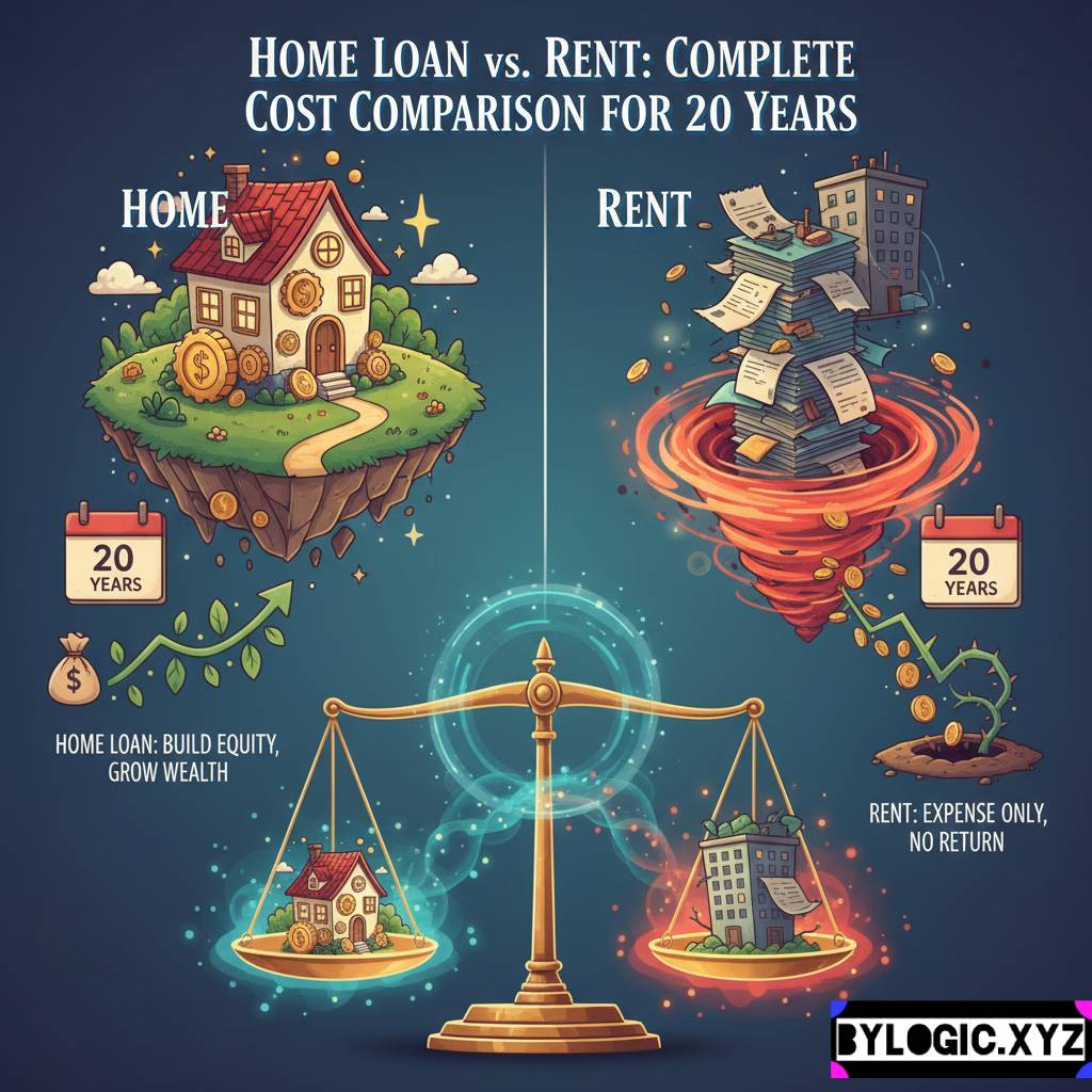 Home loan vs rent: complete cost comparison for 20 years